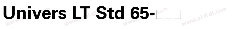 Univers LT Std 65字体转换